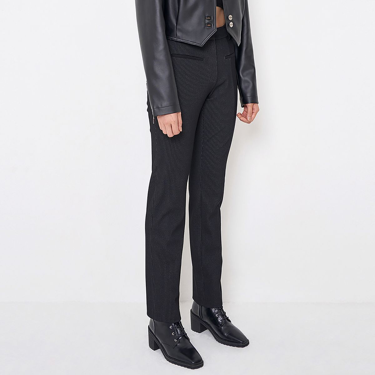 킴지수(KIMZISU) Color Block Trousers _ Black