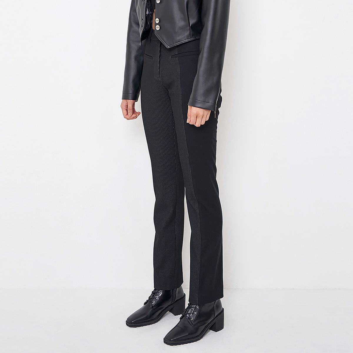 킴지수(KIMZISU) Color Block Trousers _ Black
