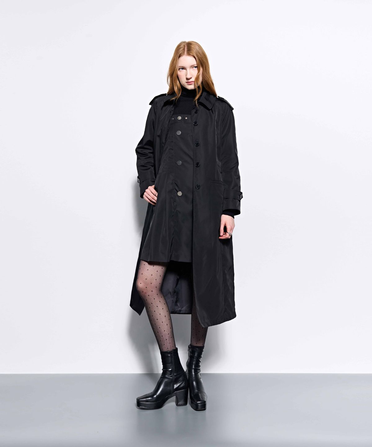 킴지수(KIMZISU) Throat Latch Trench Coat _ Black