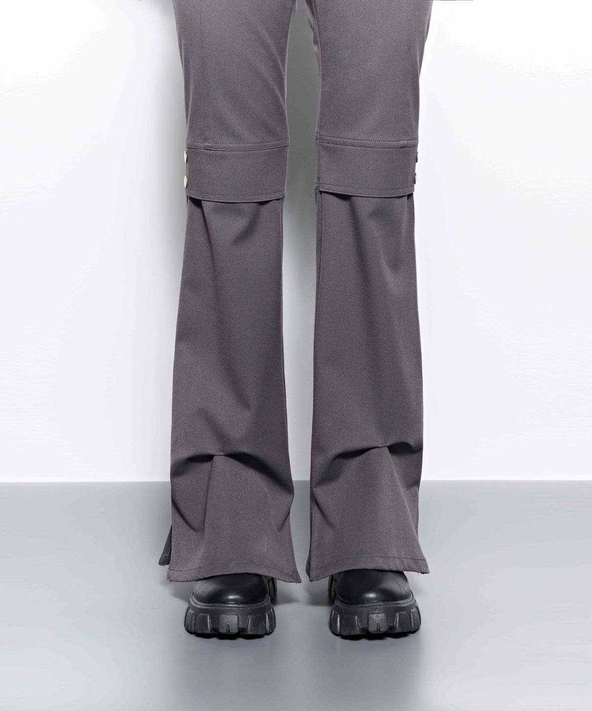 킴지수(KIMZISU) Pinched Slit Pants _ Grey