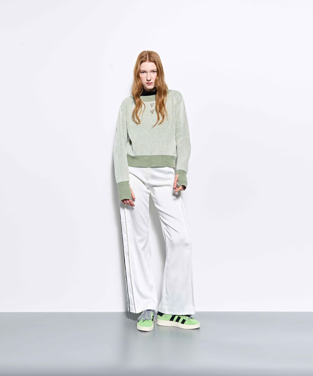 킴지수(KIMZISU) Melange Rib Knit Top _ Ivory