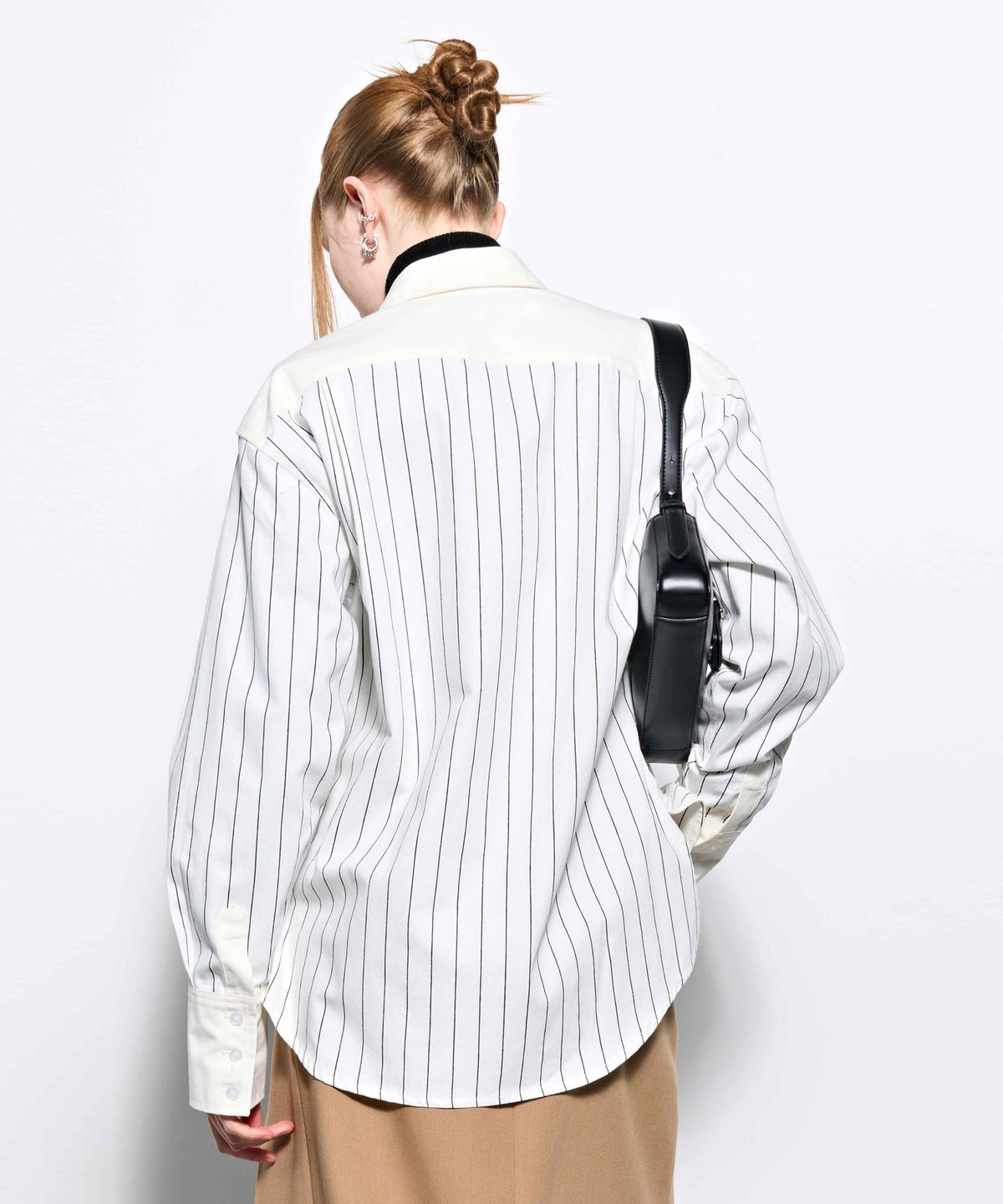 킴지수(KIMZISU) DOZI - Pinched Stripe Oversized Shirts _ Ivory