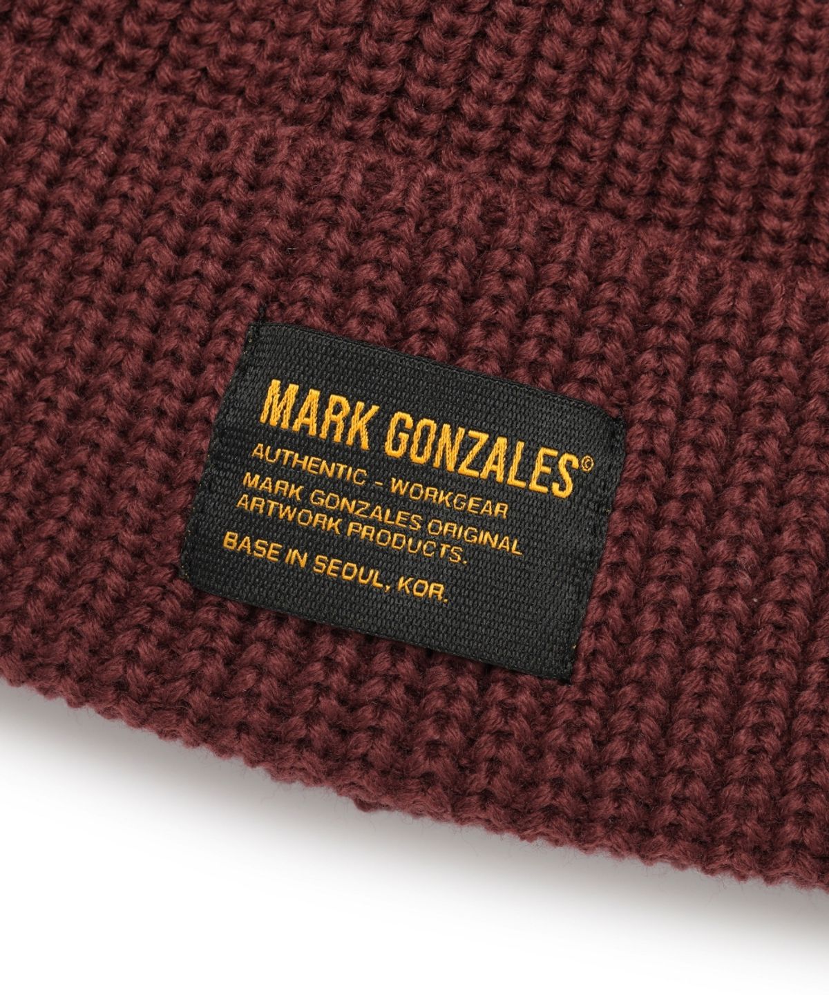 마크곤잘레스(MARK GONZALES) Knit cuff beanie - WINE