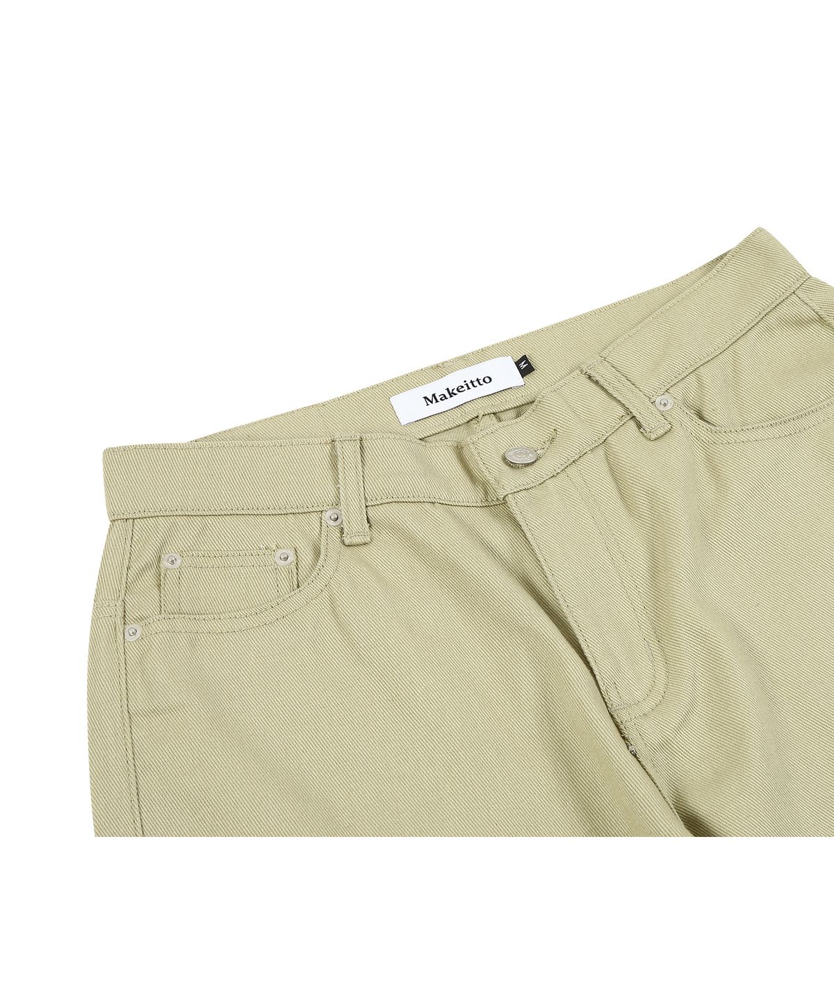 메이킷투(MAKEITTO) [원단 선택 가능]데일리 와이드 진 (KHAKI BEIGE)