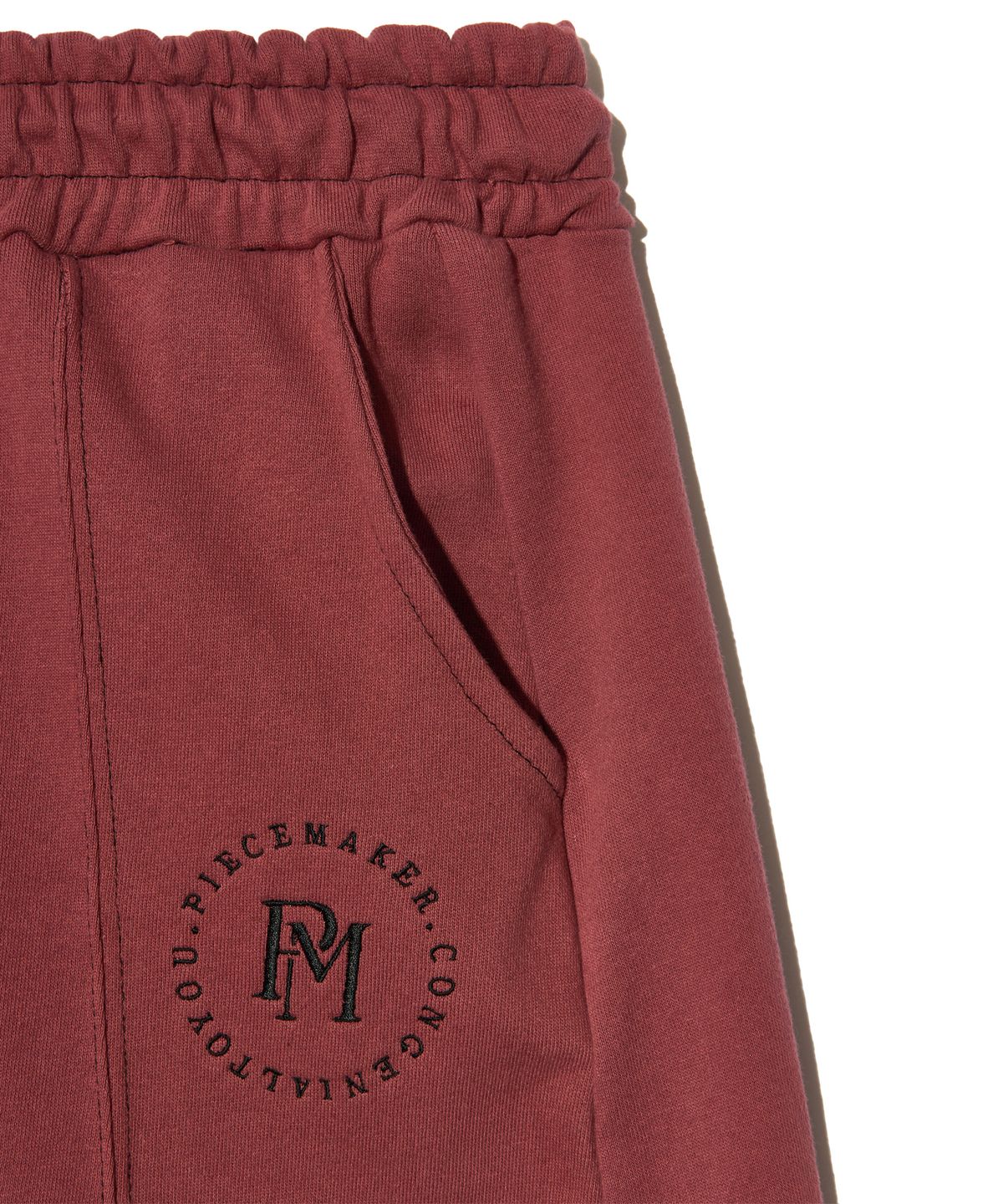 피스메이커(PIECE MAKER) STITCH SWEAT MAXI SKIRT (BURGUNDY)