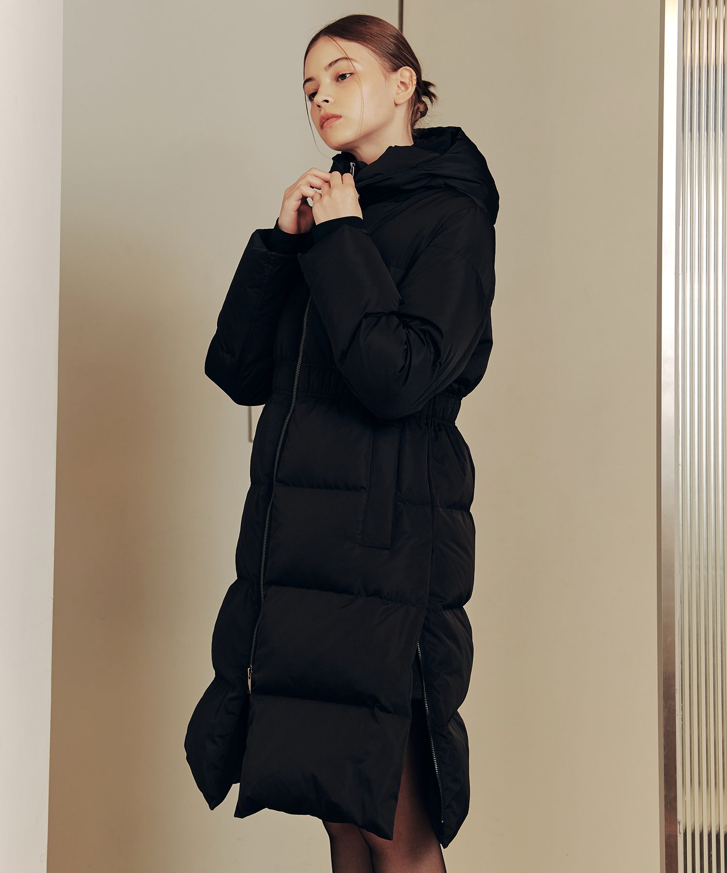 MUSINSA | ZERO STREET Two-Way Duck Down Long Padding / Black