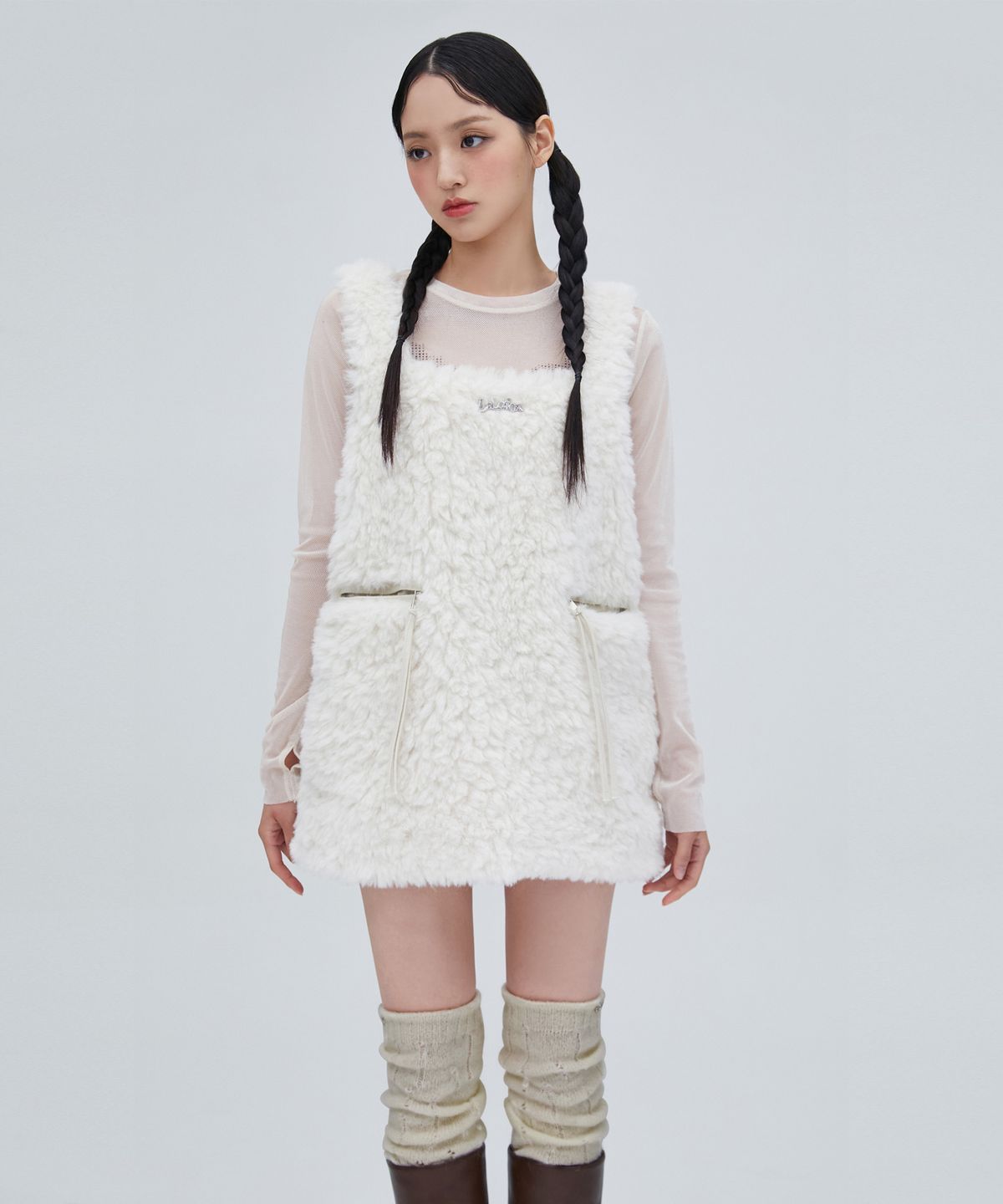라라폭스(LALAFOX) KNIT LEG WARMER BEIGE BP4AK001