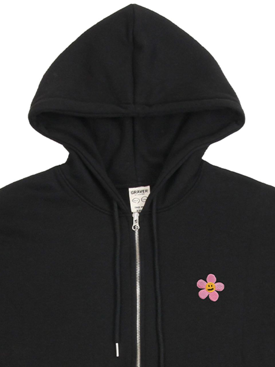 【GRAVER】23SS★ Flower Heart Smile Embroidery Hoodie Zip-up Designer fashion, Seoul-fully created | W Concept