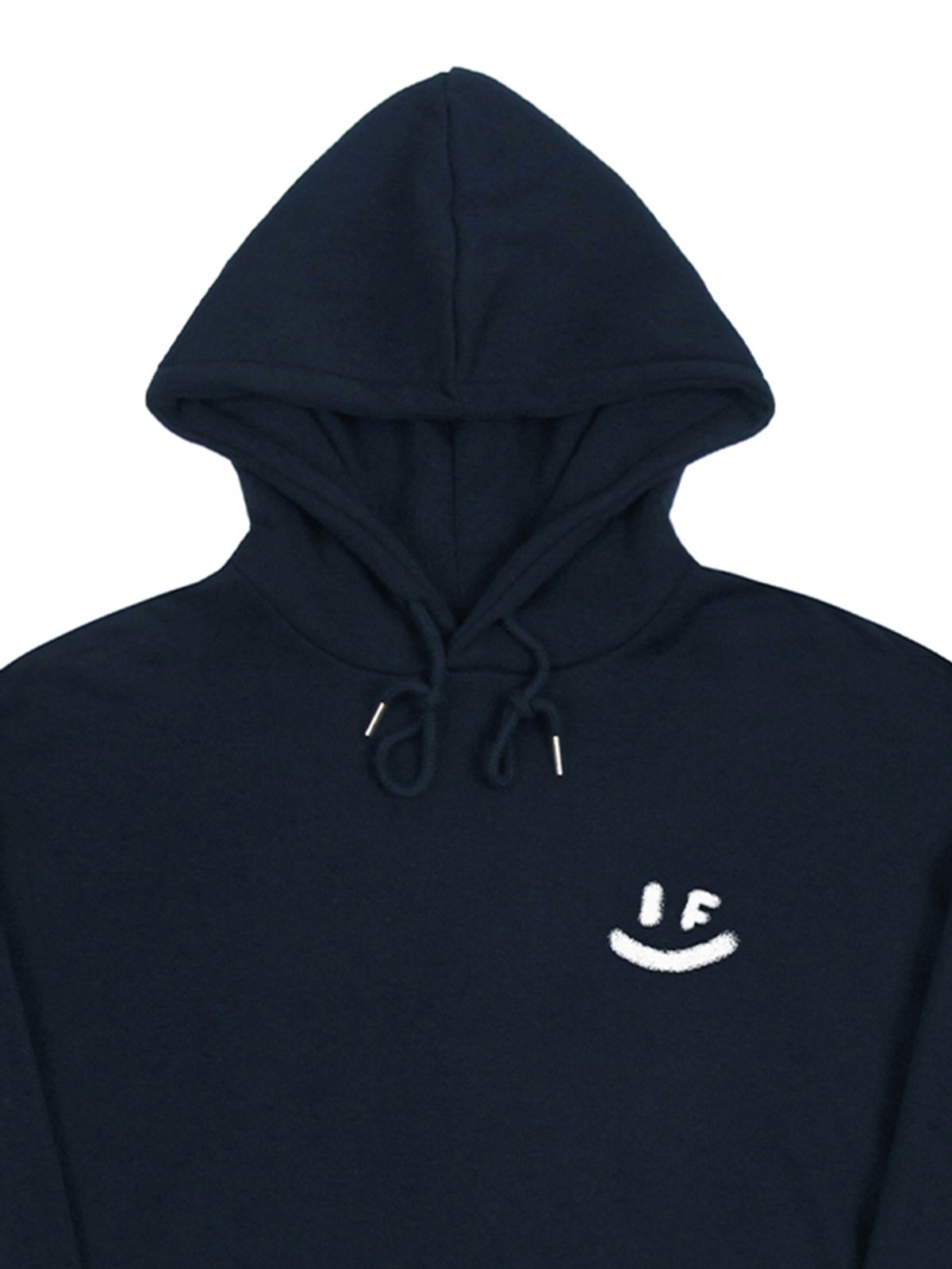 그레이버(GRAVER) [UNISEX]스프레이 스몰 드로잉 스마일 후드티_네이비