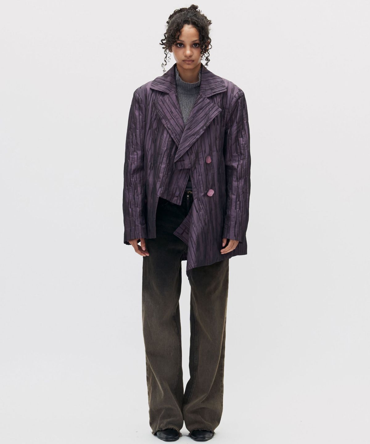 쎄쎄쎄(SETSETSET) CROSSOVER MANNISH JACKET WINE