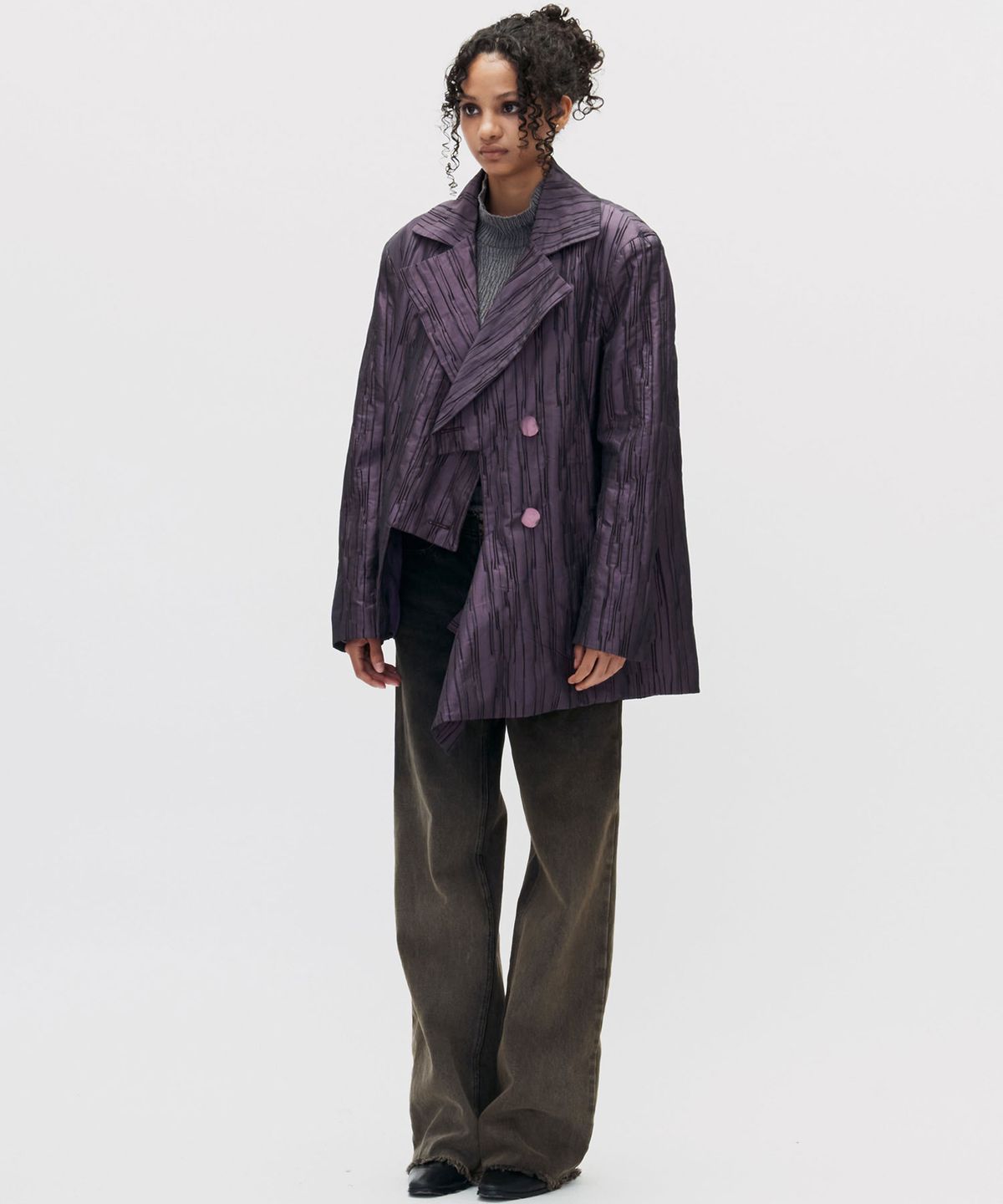 쎄쎄쎄(SETSETSET) CROSSOVER MANNISH JACKET WINE