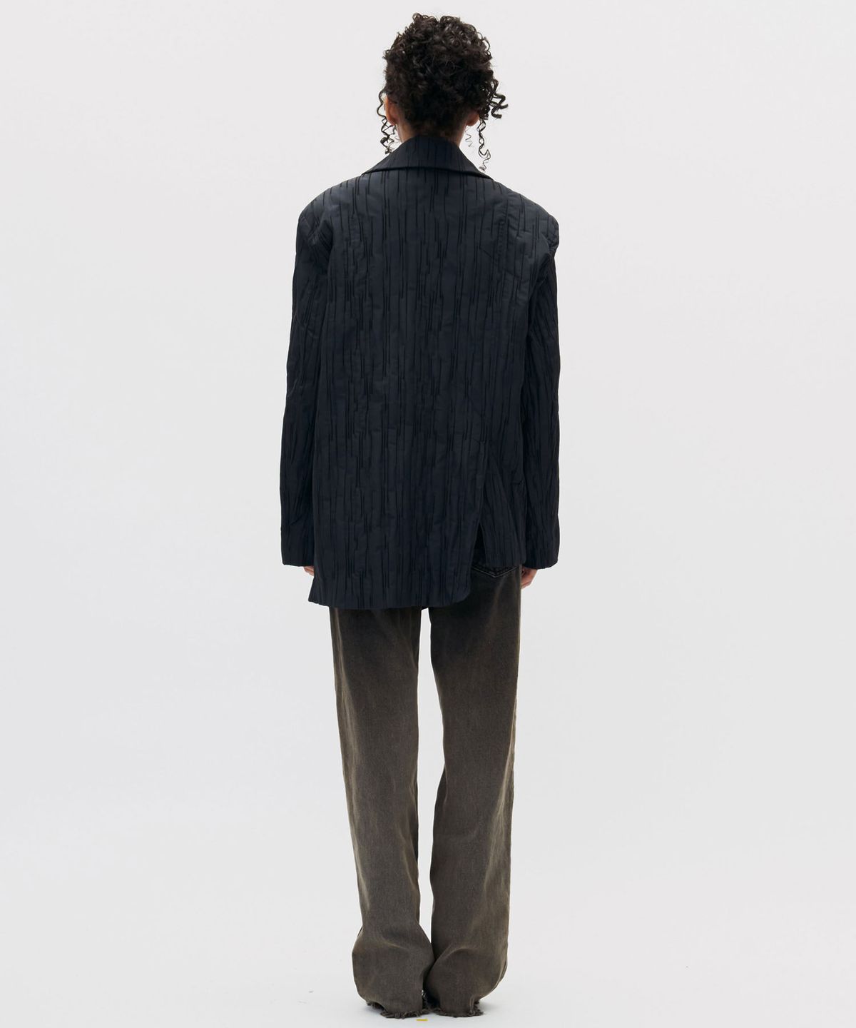 쎄쎄쎄(SETSETSET) CROSSOVER MANNISH JACKET BLACK