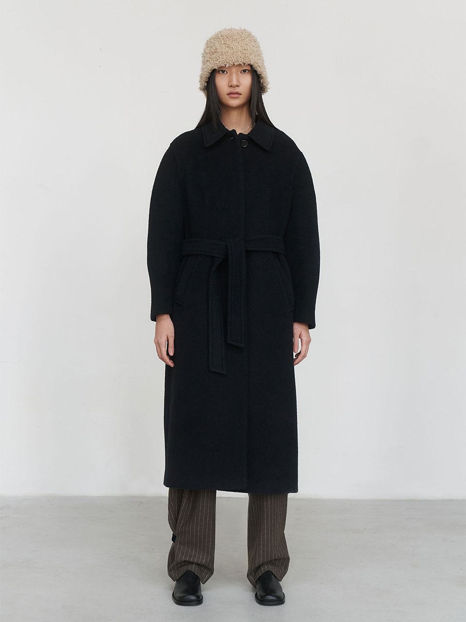 AMOMENTO アモメント アワーグラス ロング コート MUSINSA公式 | AMOMENTO HOURGLASS LONG COAT (2COLORS)