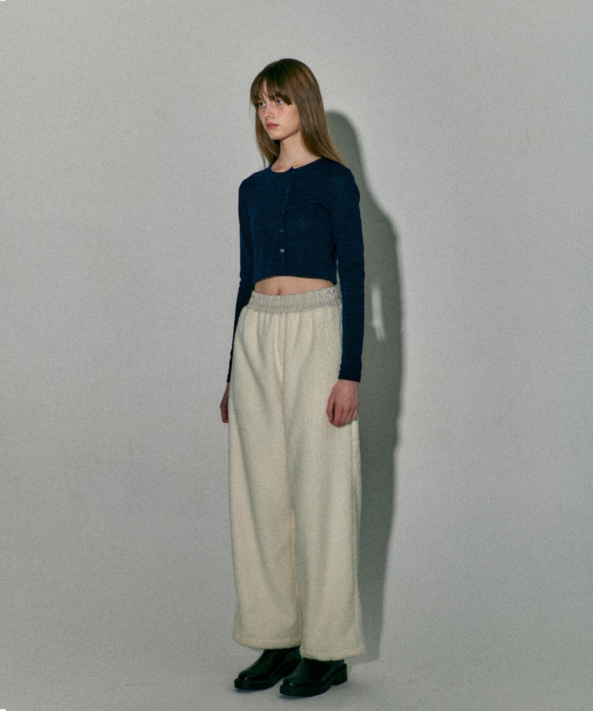 꾸아페(QUAFE) COLORING FLEECE PANTS_IVORY