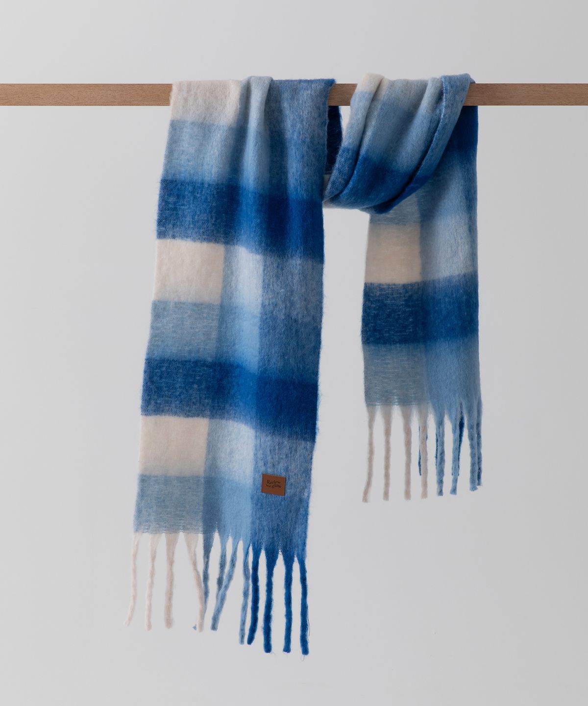 리끌로우(RECLOW) RC SNOW CHECK 머플러 BLUE