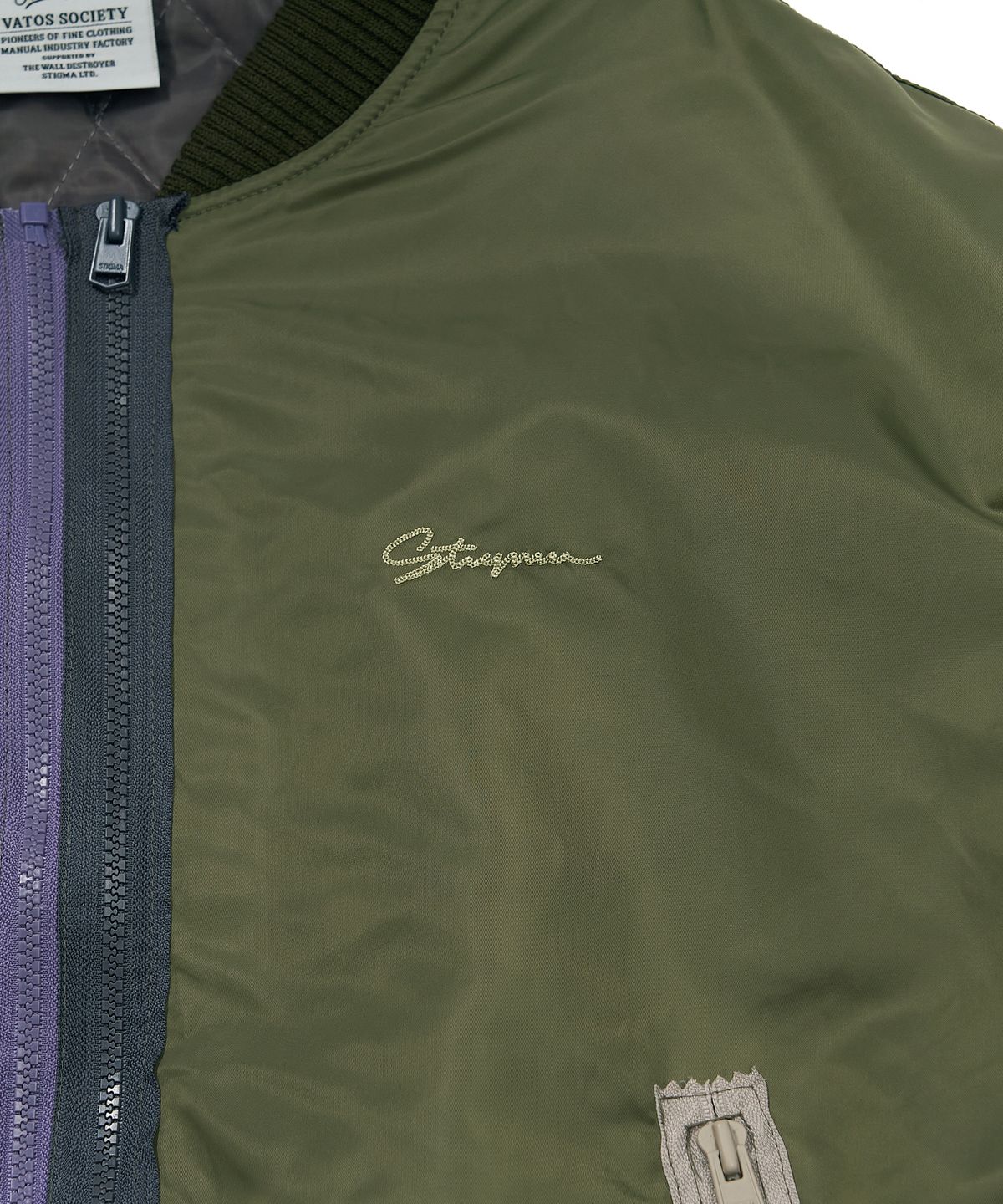 스티그마(STIGMA) ZIPPER OVERSIZED MA-1 JACKET KHAKI
