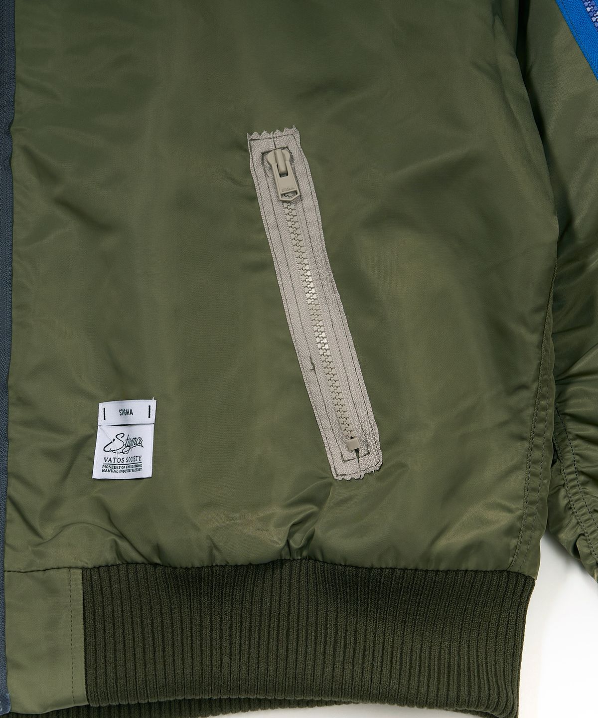 스티그마(STIGMA) ZIPPER OVERSIZED MA-1 JACKET KHAKI