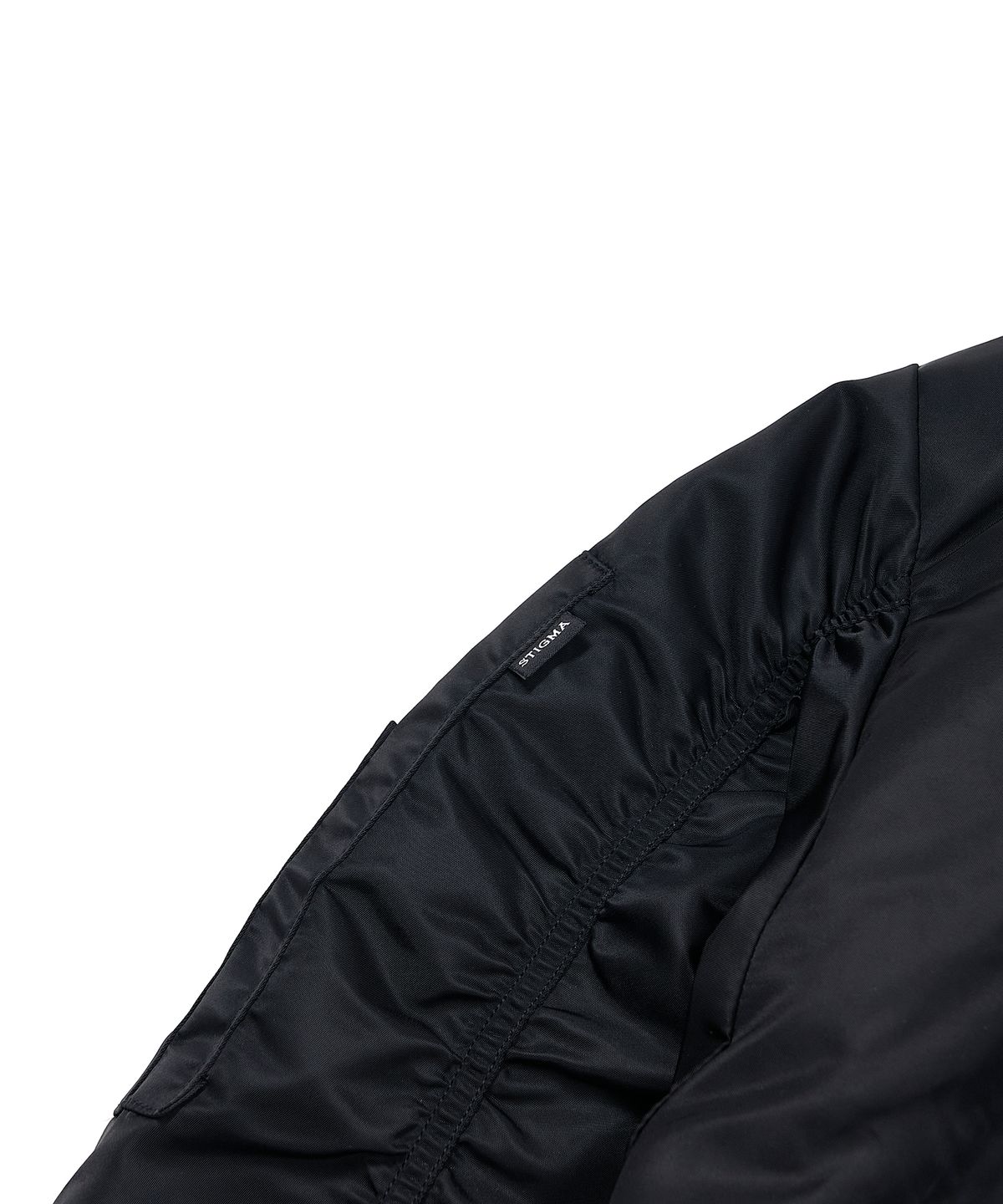 스티그마(STIGMA) ZIPPER OVERSIZED MA-1 JACKET BLACK