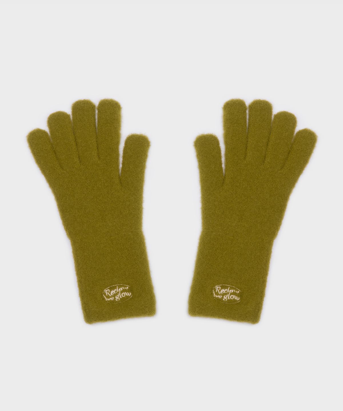 리끌로우(RECLOW) RC FLUFFY LOGO 장갑 OLIVE