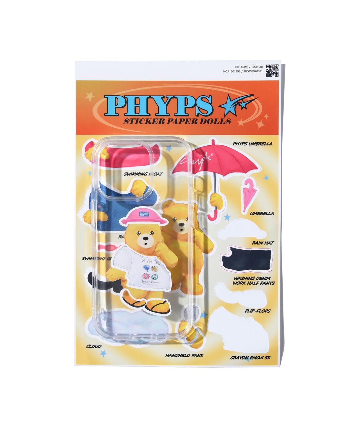 핍스마트(PHYPS MART) INNERPEACE BEAR PHONE CASE + STICKER SET