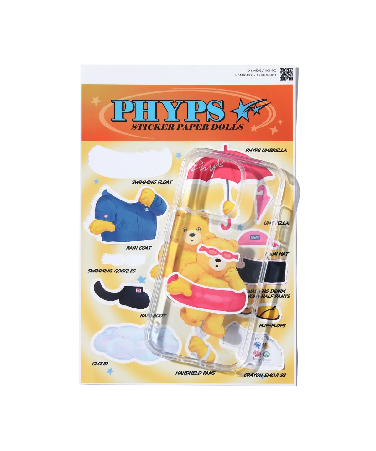 핍스마트(PHYPS MART) INNERPEACE BEAR PHONE CASE + STICKER SET