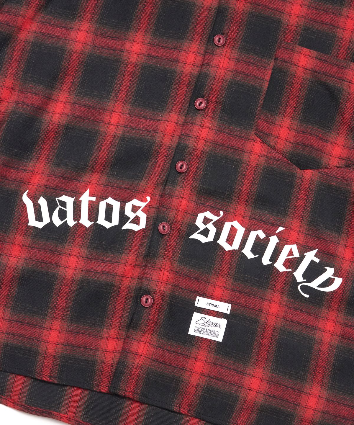 스티그마(STIGMA) VATOS OVERSIZED LONG SLEEVES SHIRTS RED
