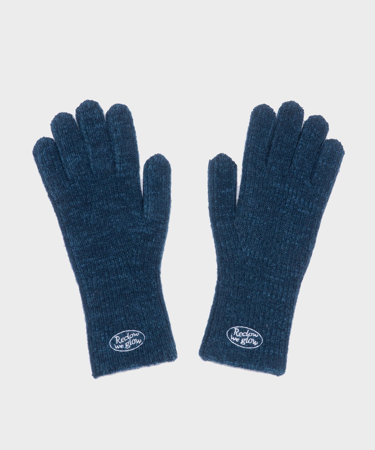 리끌로우(RECLOW) RC KNIT LOGO 장갑 BLUE