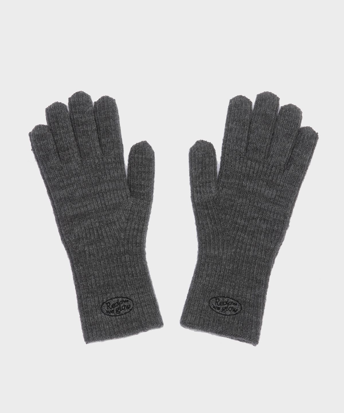 리끌로우(RECLOW) RC KNIT LOGO 장갑 CHARCOAL