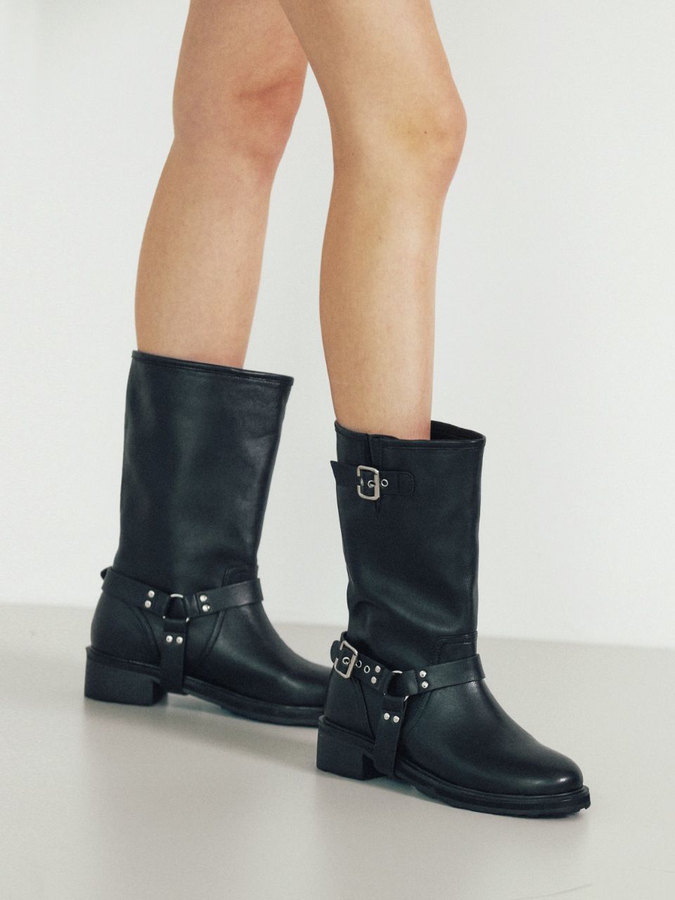 KOMOREBI MUSEUM ■ KM118 Handmade 90s Biker Middle Boots MUSINSA | KOMOREBI MUSEUM KM118 Handmade 90s Biker Middle