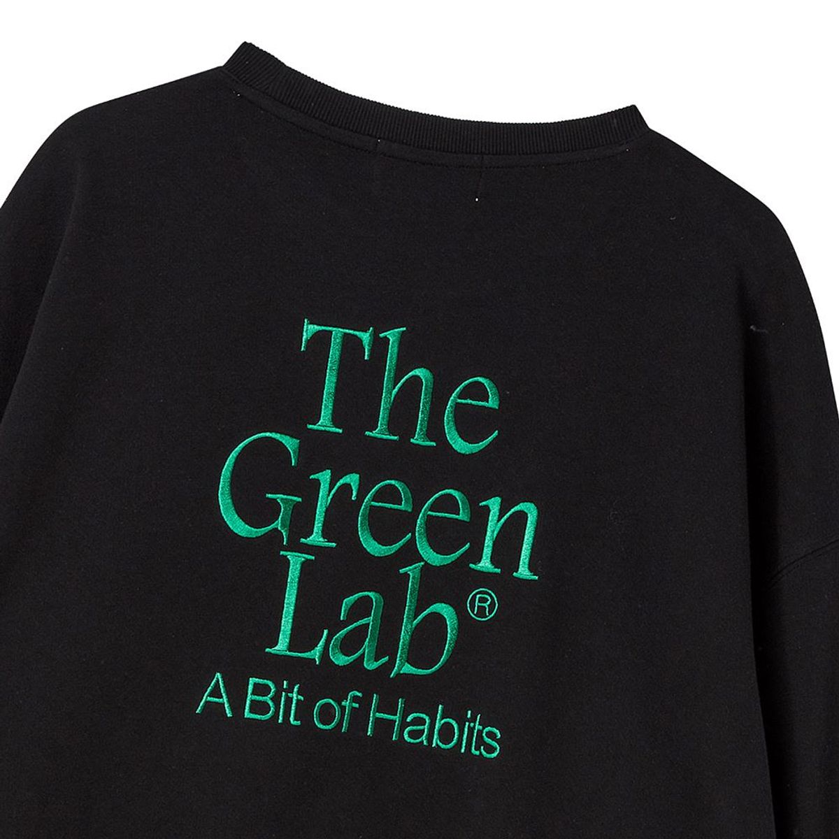 더그린랩(THE GREEN LAB) 에센셜 자수 스웻셔츠 [블랙]