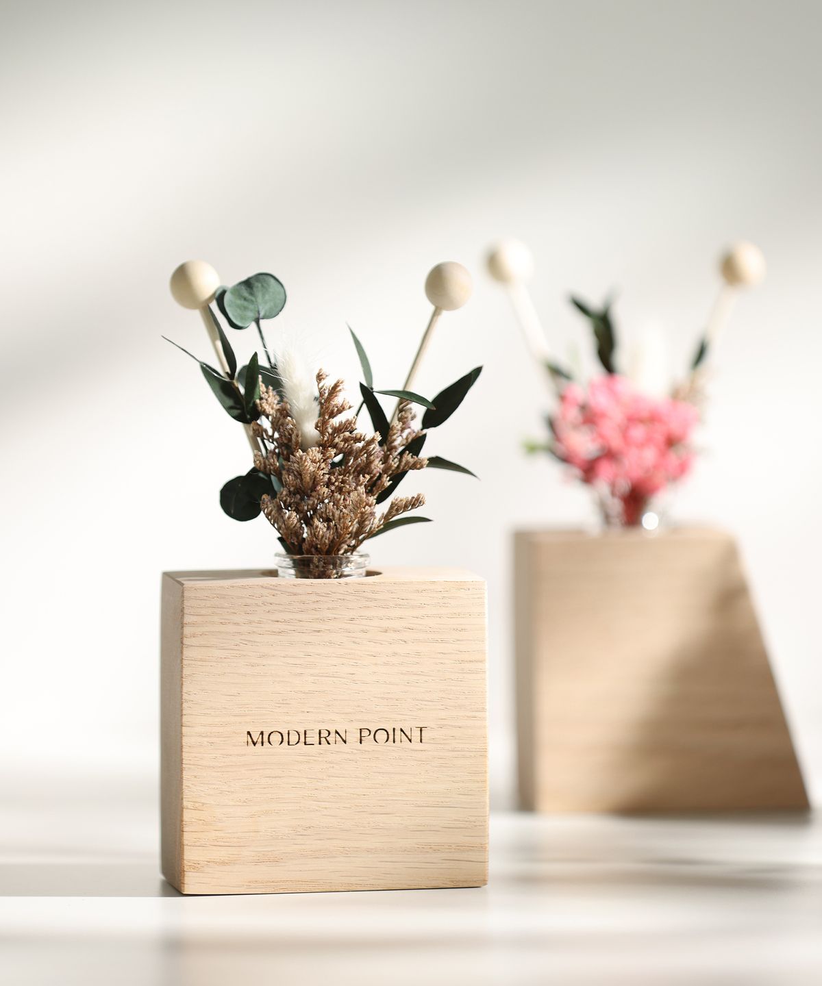 모던포인트(MODERNPOINT) 원목 각인 플라워 디퓨저 100ml