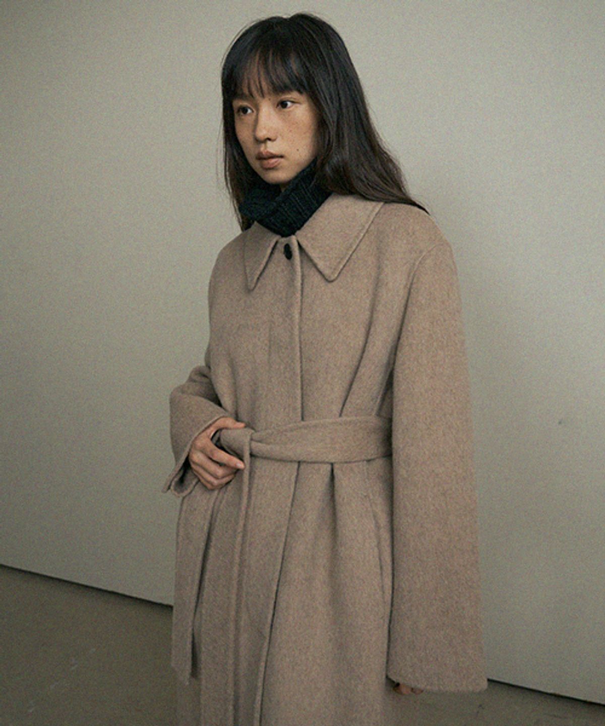 링서울(LINGSEOUL) fox single handmade coat-ash.brown