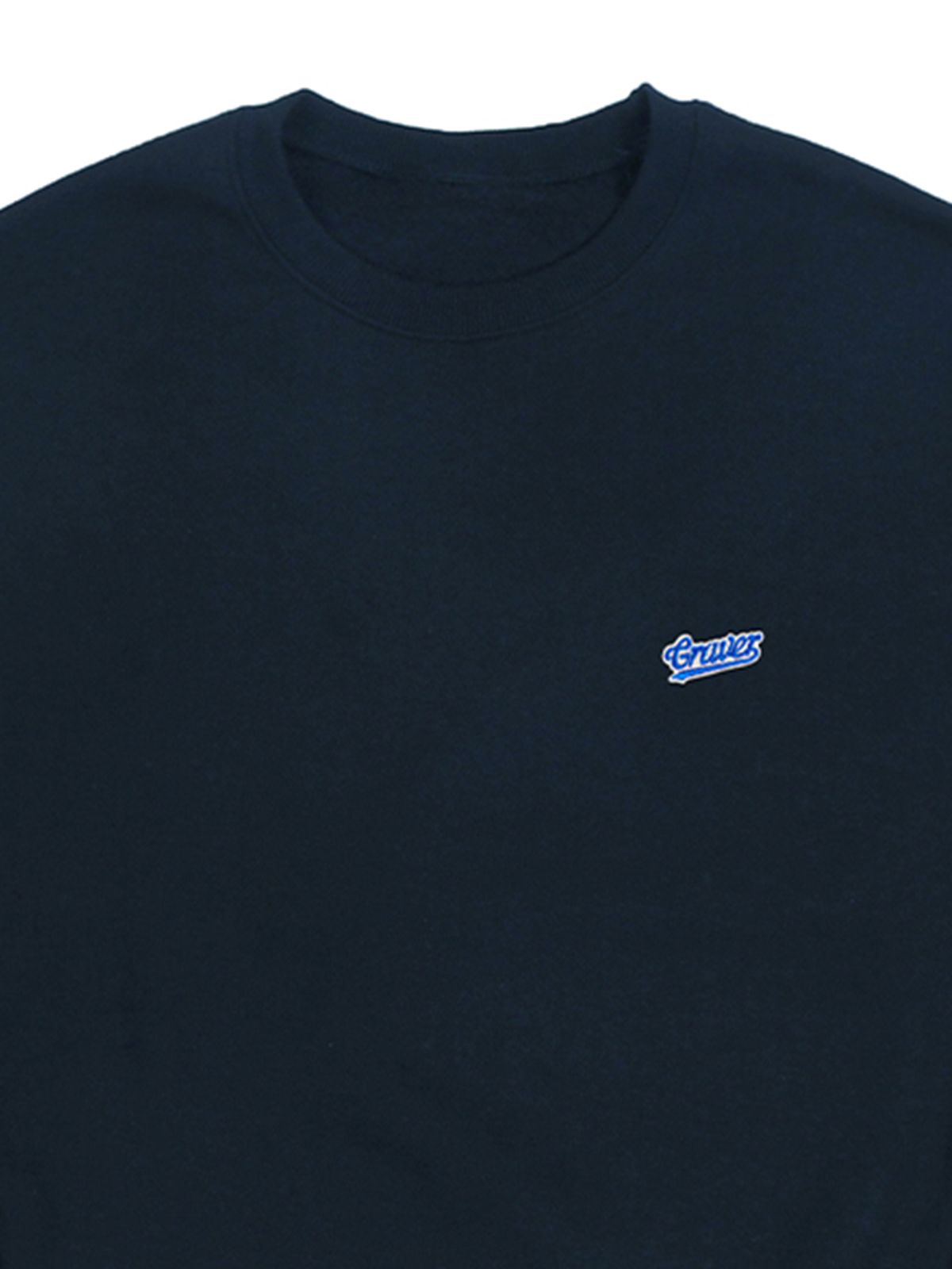 그레이버(GRAVER) [UNISEX]베이스볼 블루 로고 자수 맨투맨_네이비