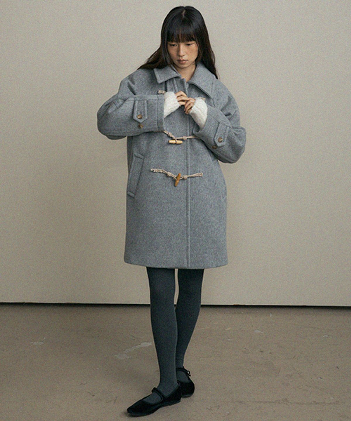 링서울(LINGSEOUL) duffle half coat-gray