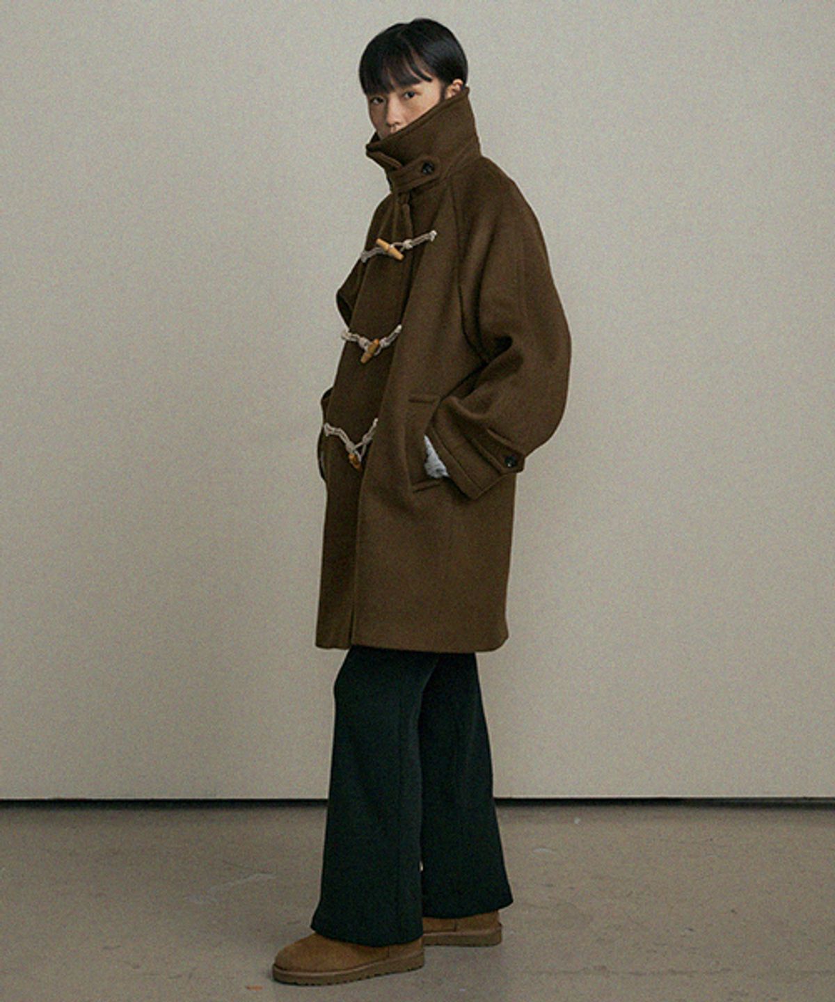링서울(LINGSEOUL) duffle half coat-brown