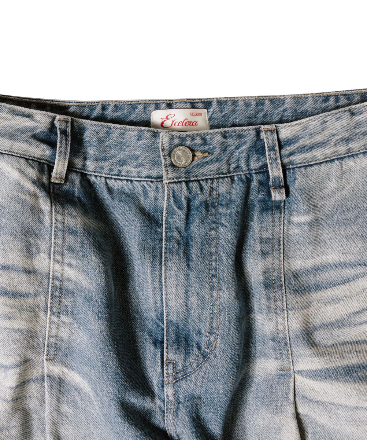 이티씨이(ETCE) WASHED BIKER DENIM PANTS (BLUE)
