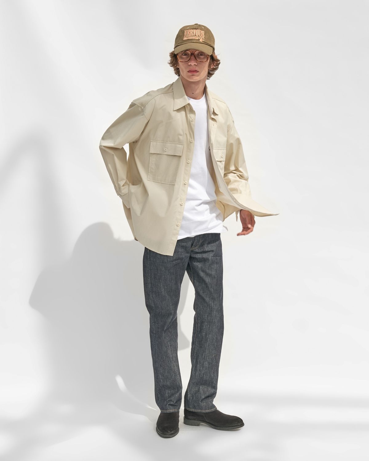 너버스(NERVOUS) TWO POCKET SHIRTS _ beige