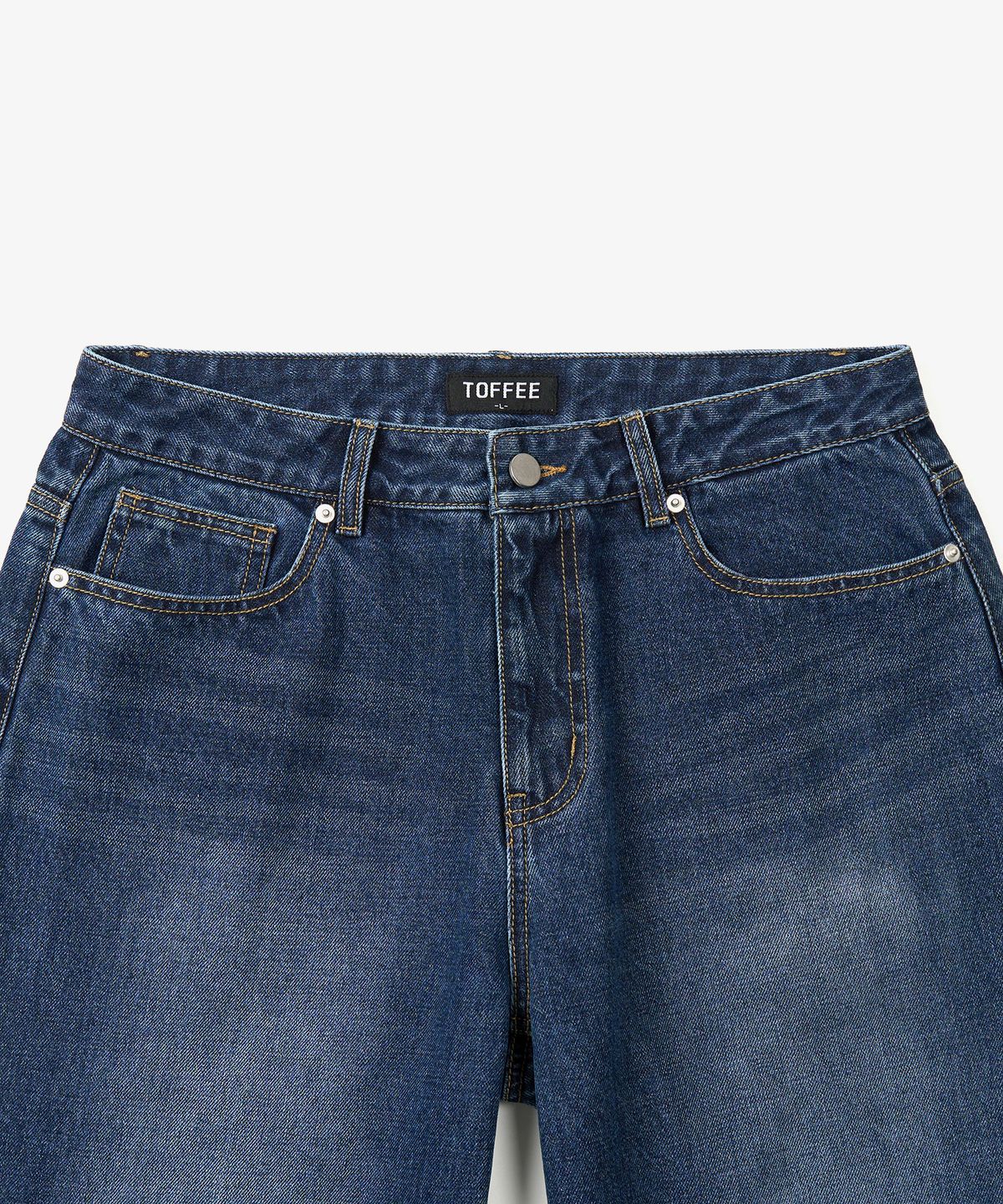 토피(TOFFEE) 모어 와이드 데님 팬츠 (MEDIUM INDIGO)