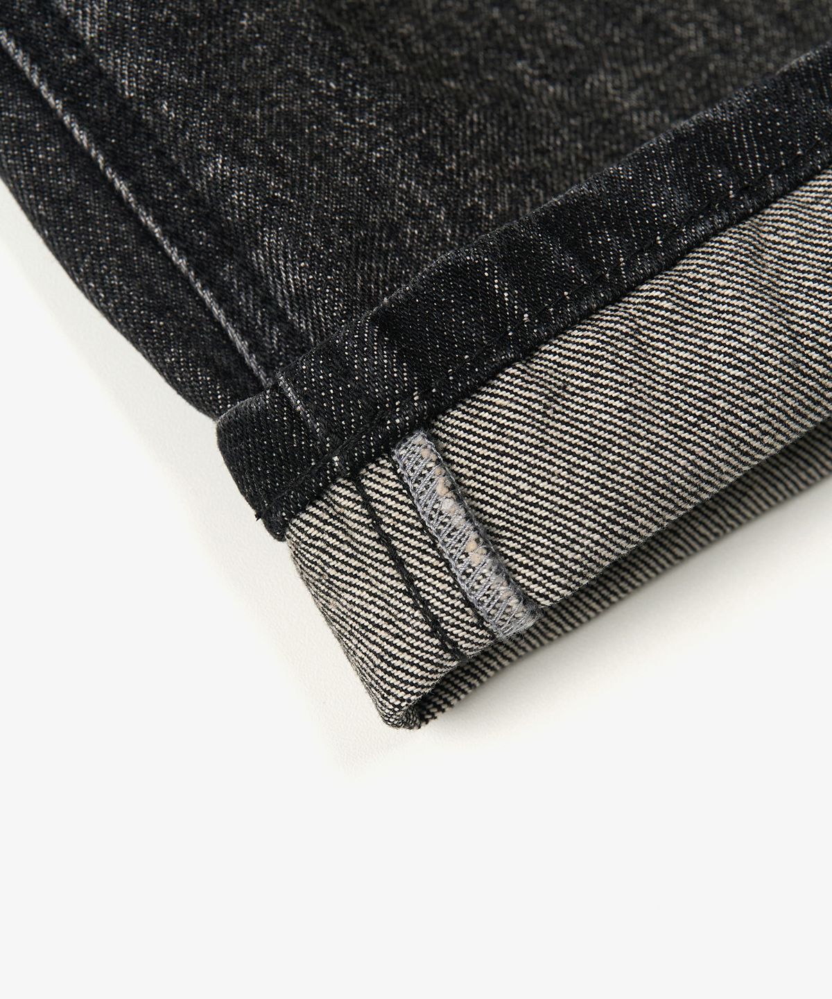 토피(TOFFEE) 모어 와이드 데님 팬츠 (WASHED RAW BLACK)