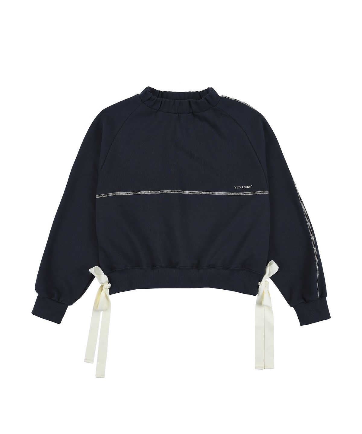 바이탈싸인(VITALSIGN) Neck Banding Ribbon Sweatshirt
