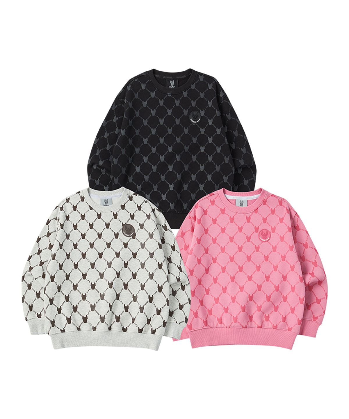 라이프워크 키즈(LIFEWORK KIDS) 키즈) 라독 모노그램 패턴 맨투맨