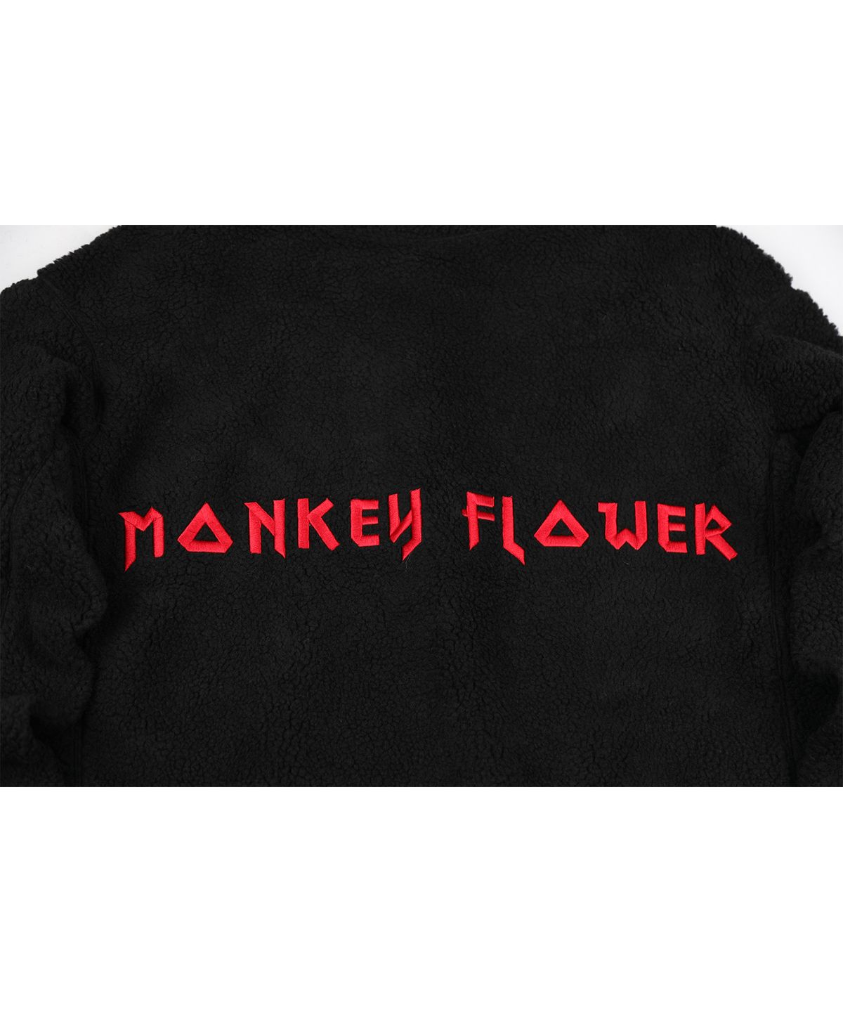 몽키플라워(Monkey Flower) 뽀글이 플리스 와이드 터틀 스웨트 셔츠/MF8WMT01U BLACK