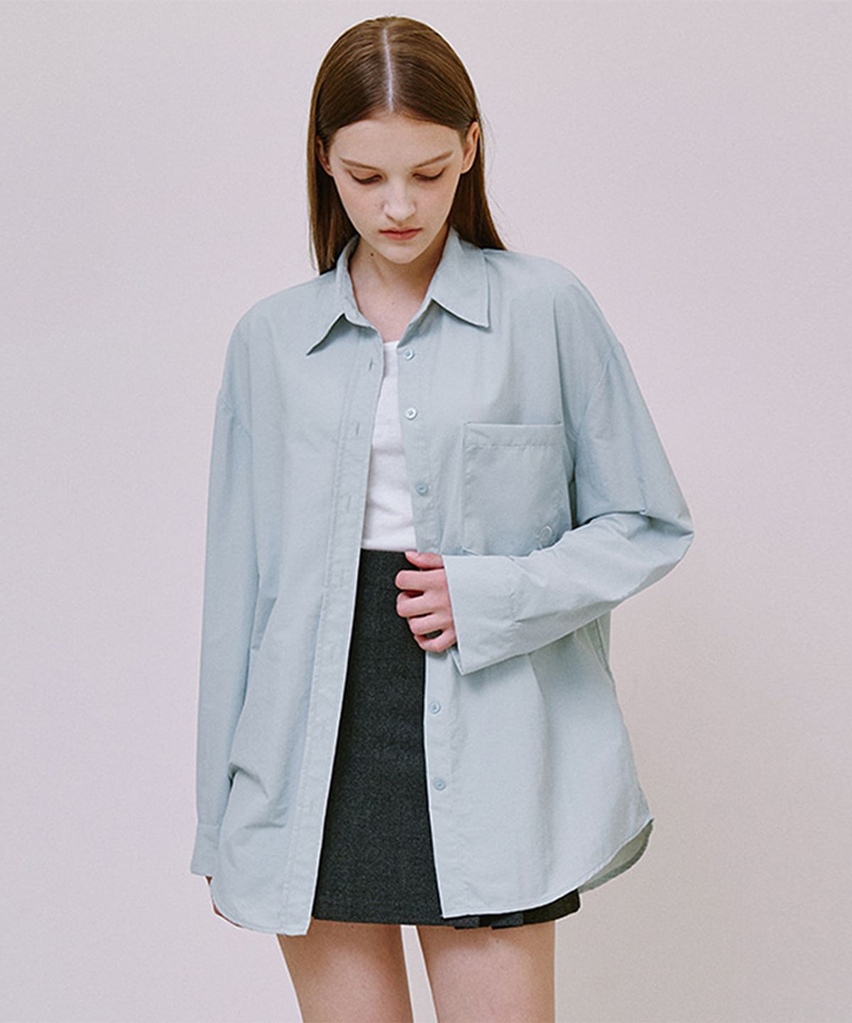 드헤베(DEHEVE) DHV Basic Logo Nylon Shirt [11color]