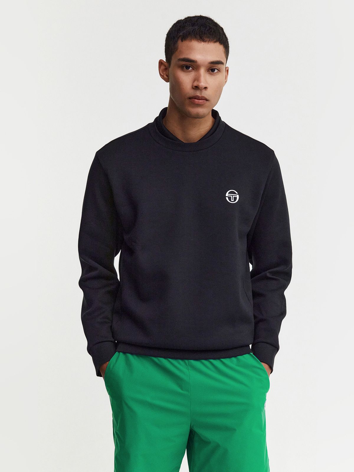 세르지오 타키니(SERGIO TACCHINI) U 고트 백아트웍 맨투맨 (Black)