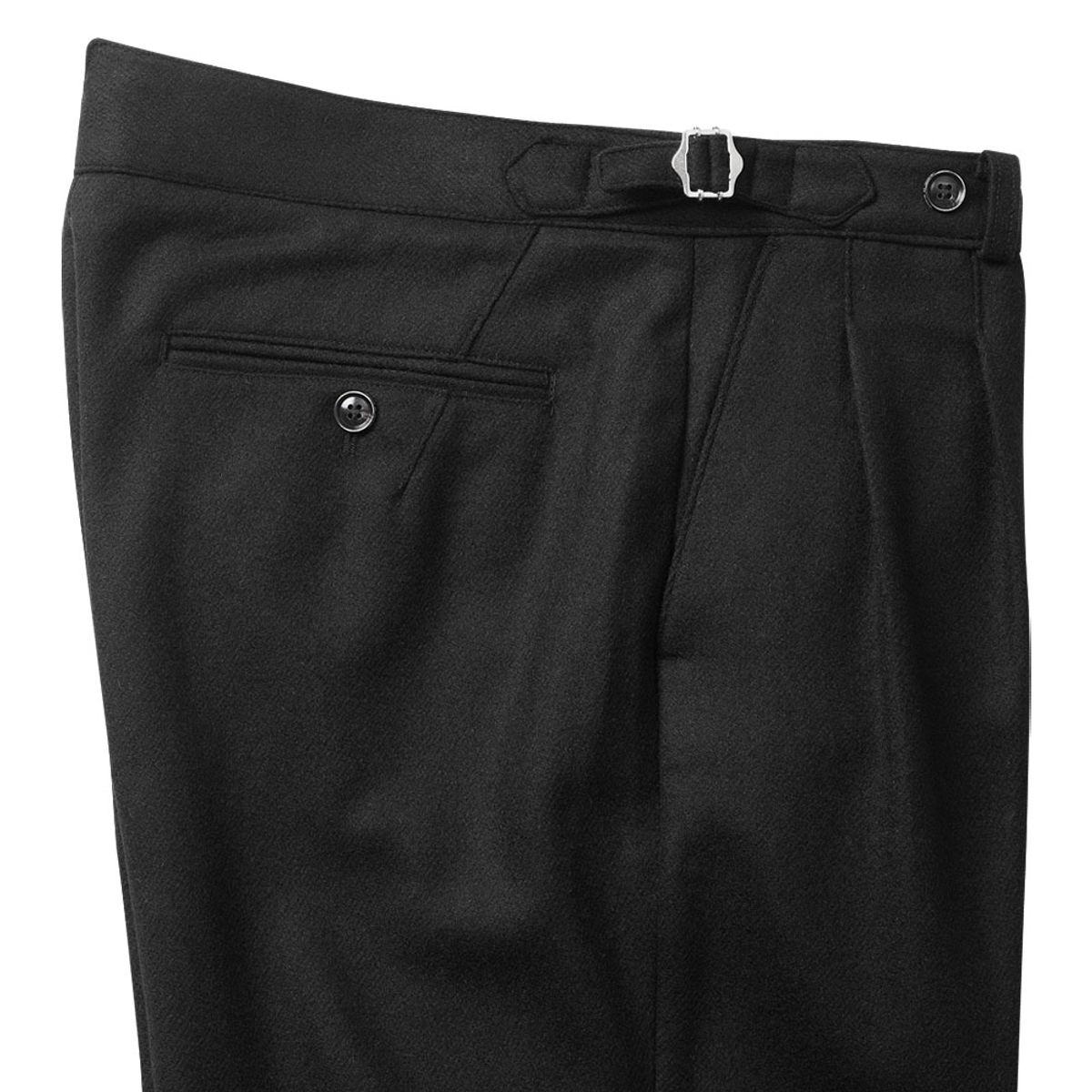 솔티(SORTIE) W302 Reve Pleats Wool Trousers (Black)