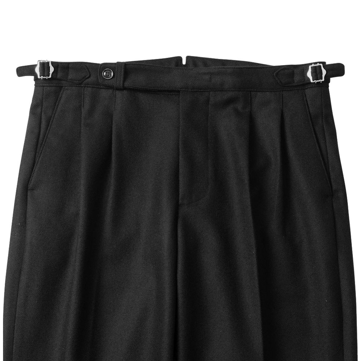 솔티(SORTIE) W302 Reve Pleats Wool Trousers (Black)