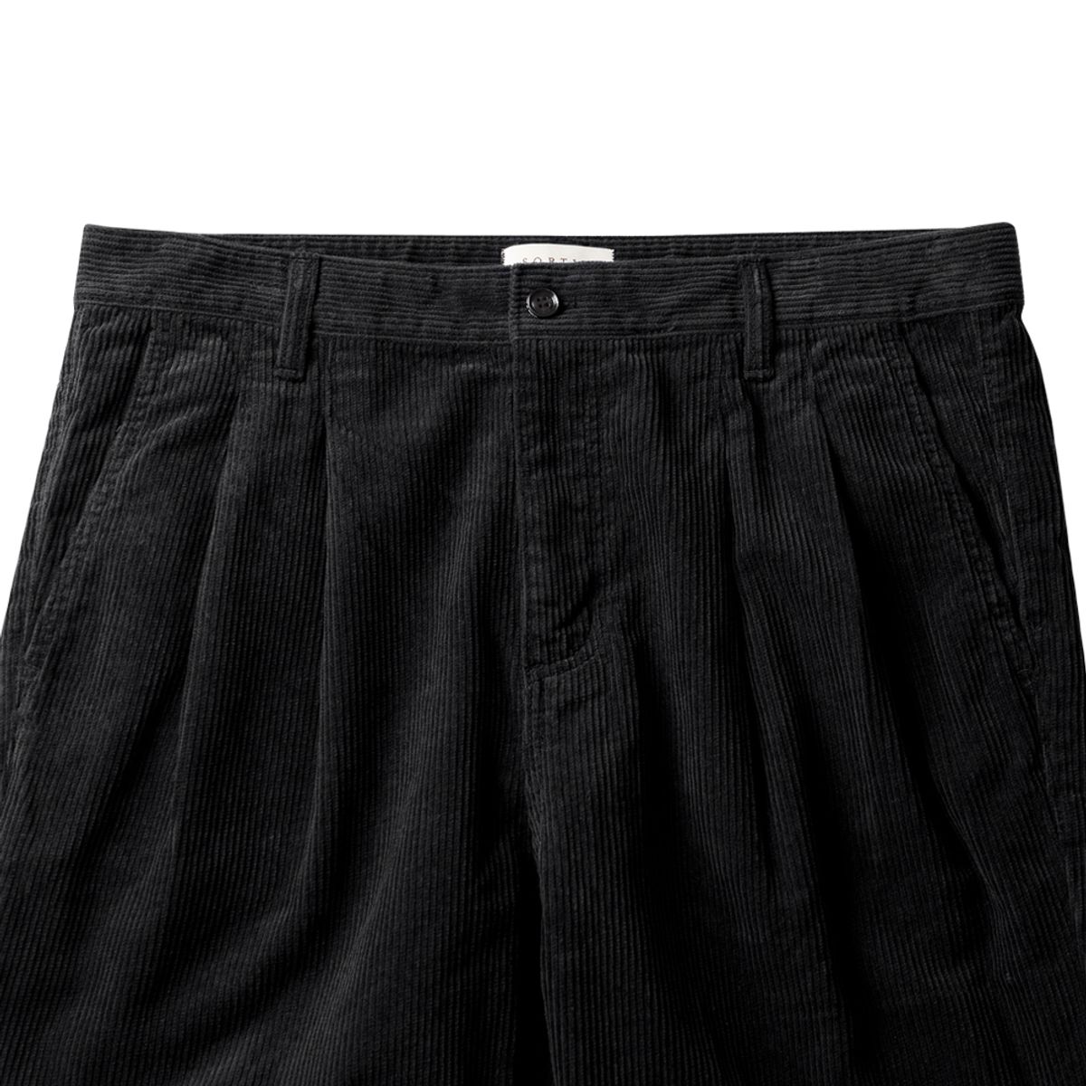 솔티(SORTIE) Tura Corduroy Washed Trousers (Black)