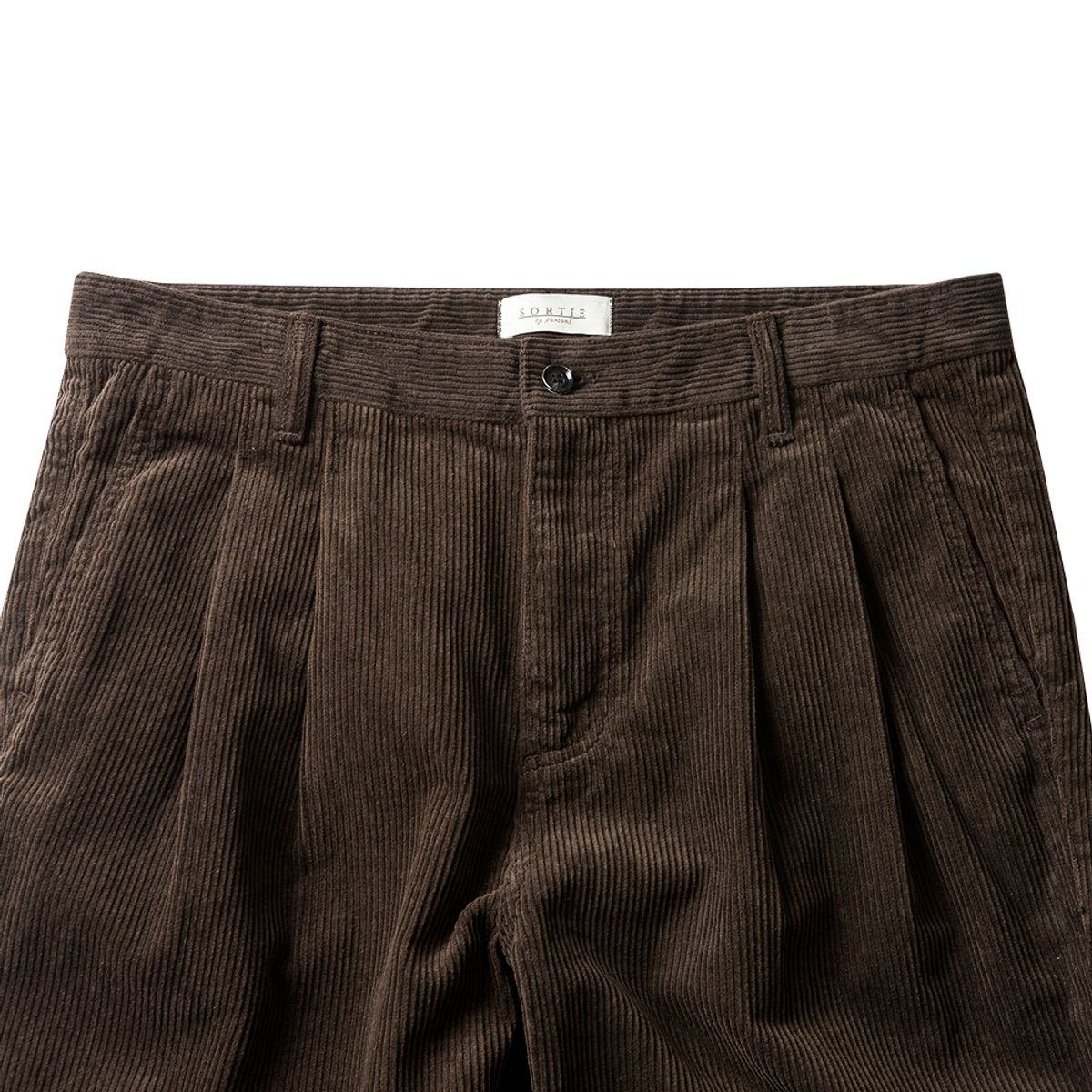 솔티(SORTIE) Tura Corduroy Washed Trousers (Brown)