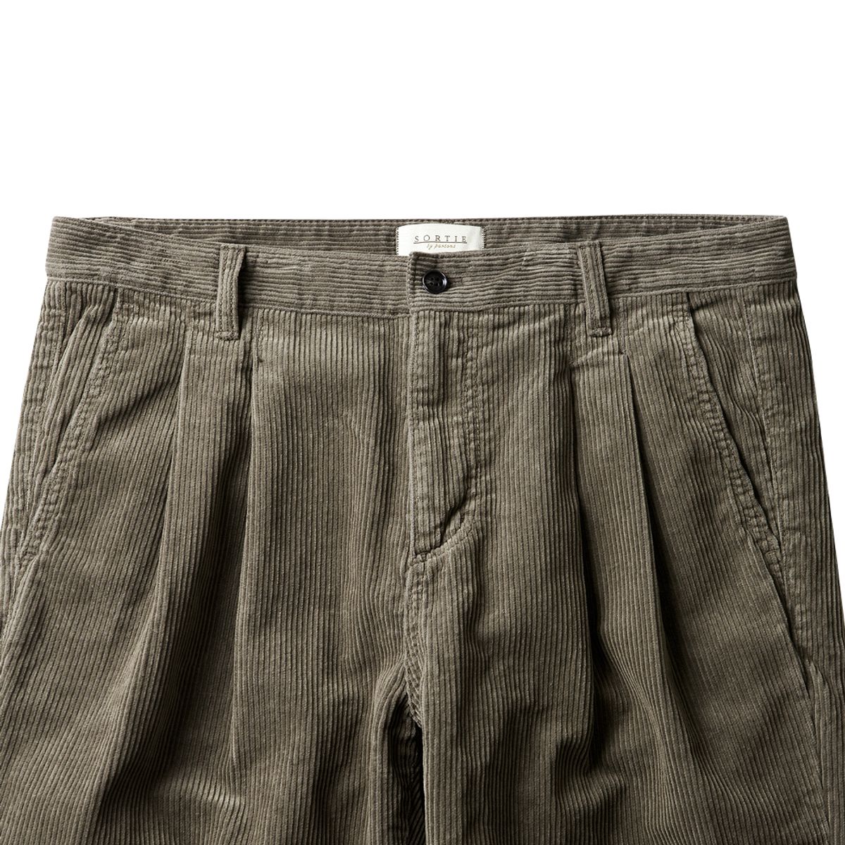 솔티(SORTIE) Tura Corduroy Washed Trousers (Light Khaki)