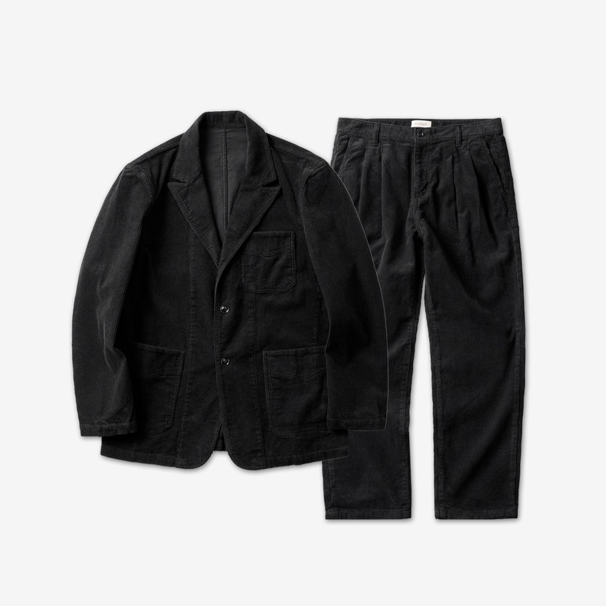 솔티(SORTIE) Tura Corduroy Washed Jacket (Black)